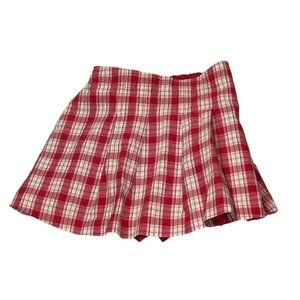 Baby Gap Skort Baby Toddler Girl 12 18 Month Red White Plaid A line Skirt Shorts